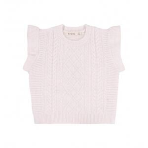 NEW EMC girl's cable knit vest in pink